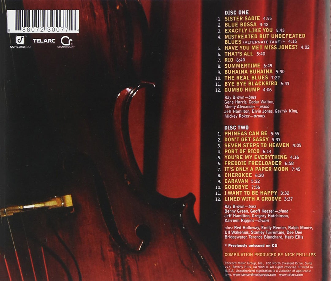 Bassics - The Best Of The Ray Brown Trio 1977-2000, Audio-CD
