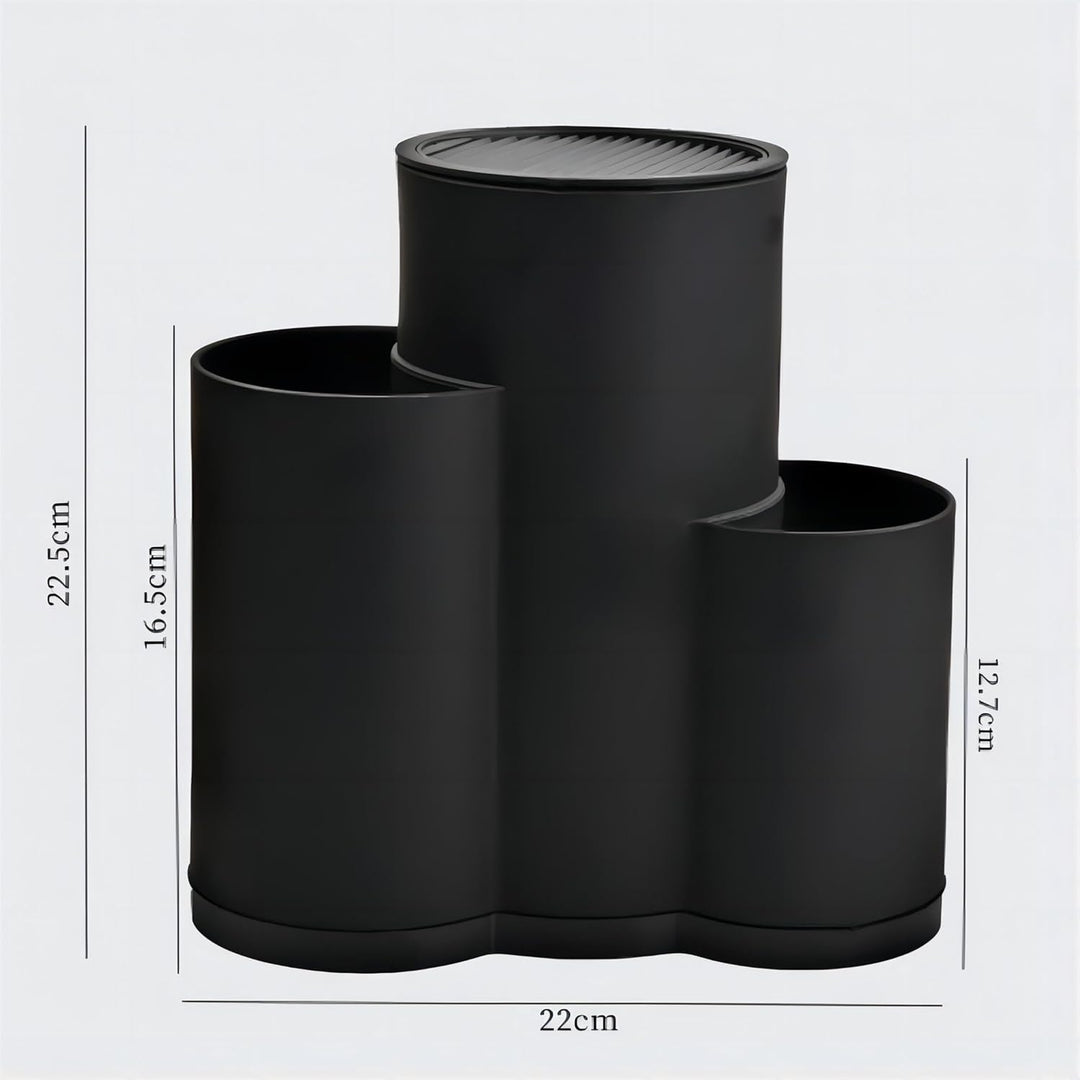 3 in 1 Universal Unbestückte Messerblock, Multifunktional Runder Messerblockhalter Aufbewahrung Stän