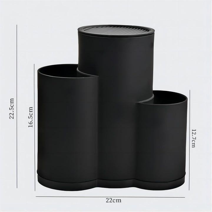 3 in 1 Universal Unbestückte Messerblock, Multifunktional Runder Messerblockhalter Aufbewahrung Stän