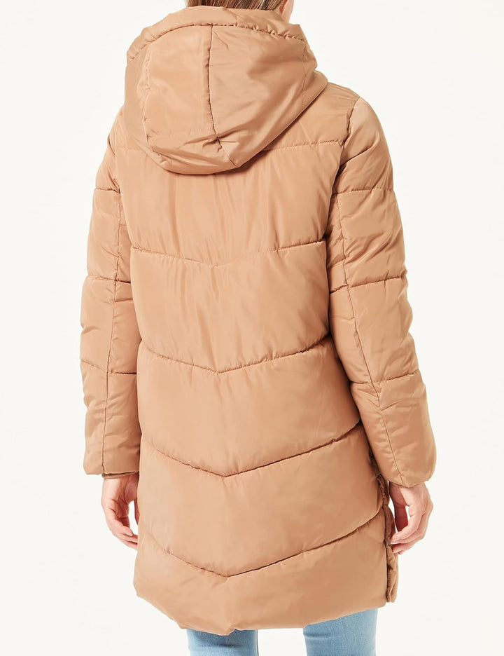 VERO MODA Damen Vmhalsey Coat Boos Mantel S Tigers Eye, S Tigers Eye