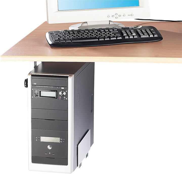 General Office PC Halter: Platzsparende PC-Halterung für Untertisch-Montage (PC Halterung unter Tisc