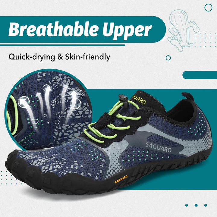 SAGUARO Unisex Barfussschuhe Outdoor Zehenschuhe mit Breite Zehenbox & Zero-Drop Sohle Gr.36-48 39 E