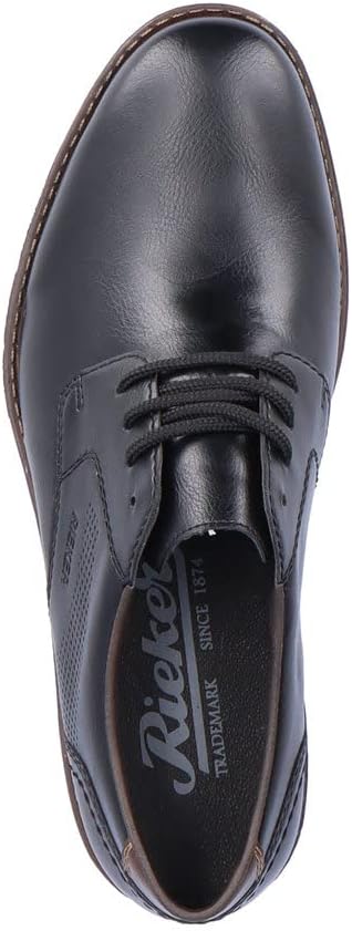 Rieker Herren Businessschuhe 10316, Männer Schnürschuhe 42 EU Schwarz, 42 EU Schwarz