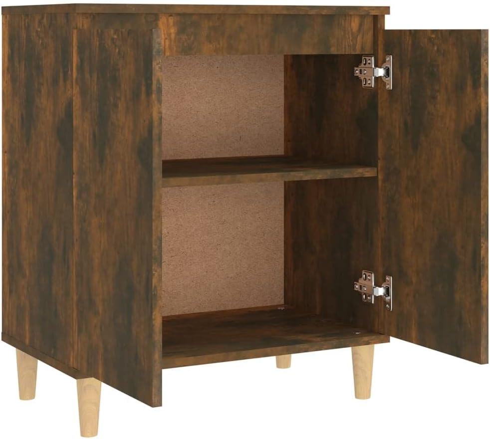 WIFESE Kommode Sideboard Räuchereiche 60x35x70 cm Holzwerkstoff KüChenschrank Komodenschrank Kommode