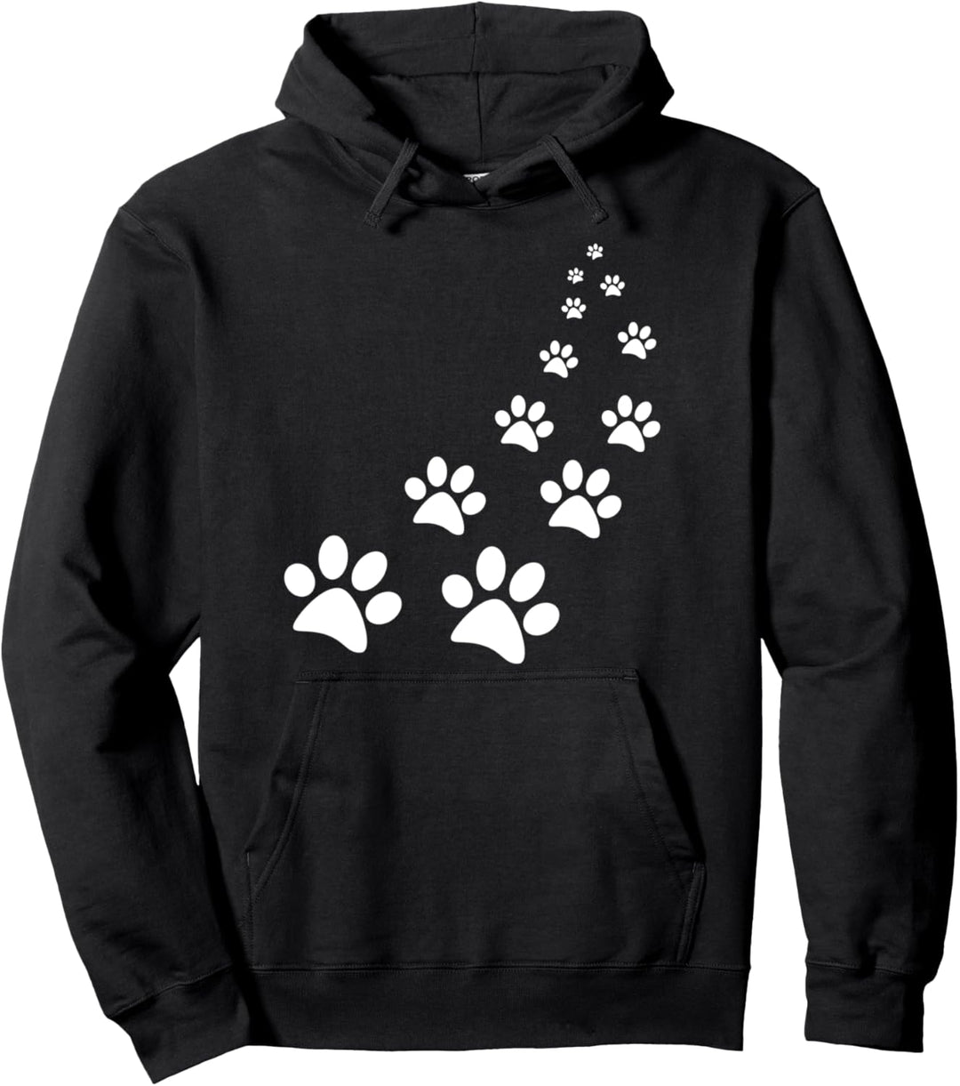 Pfotenabdrücke Hundepfoten Pfotenabdruck Pullover Hoodie