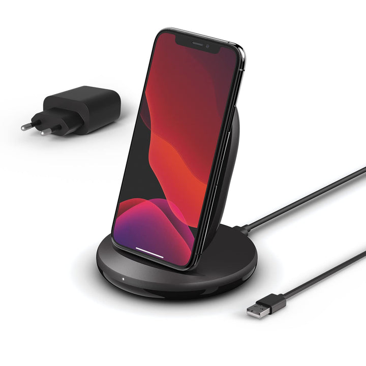 Belkin BoostCharge drahtloser Ladeständer, 15 W (Qi-Ladeständer zum schnellen drahtlosen Laden für G