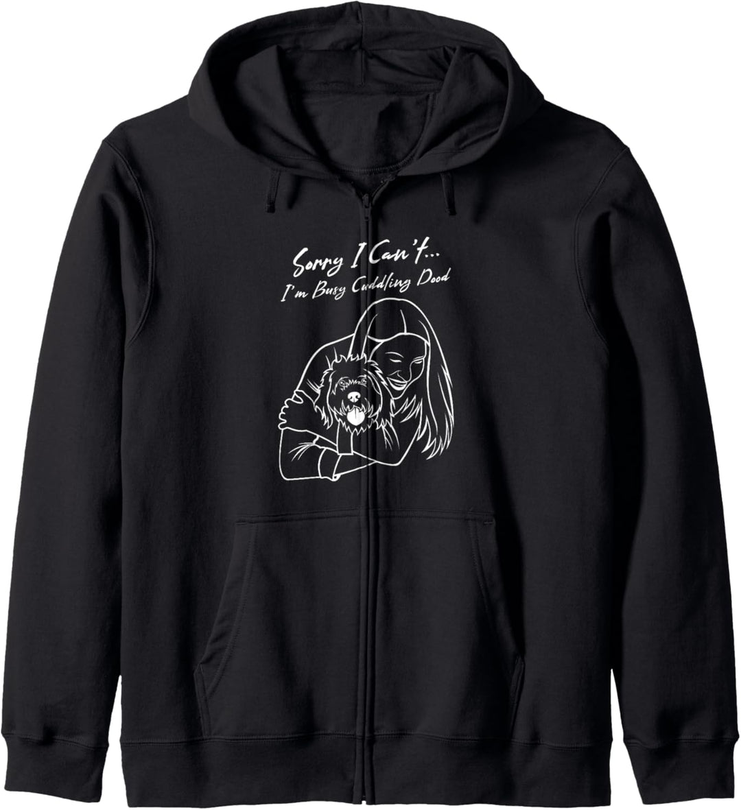 Kuscheln mit meinem Goldendoodle Doodle Hund Kapuzenjacke