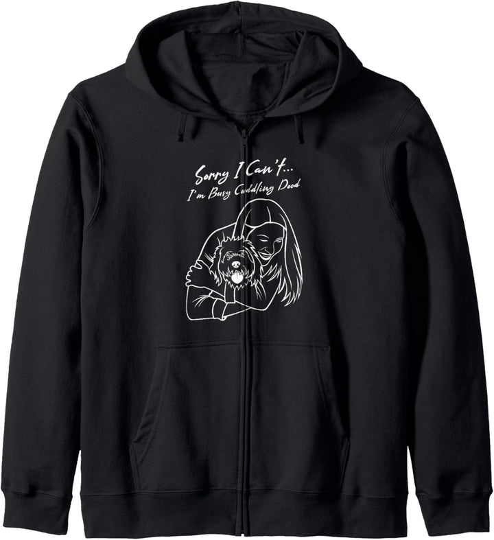 Kuscheln mit meinem Goldendoodle Doodle Hund Kapuzenjacke