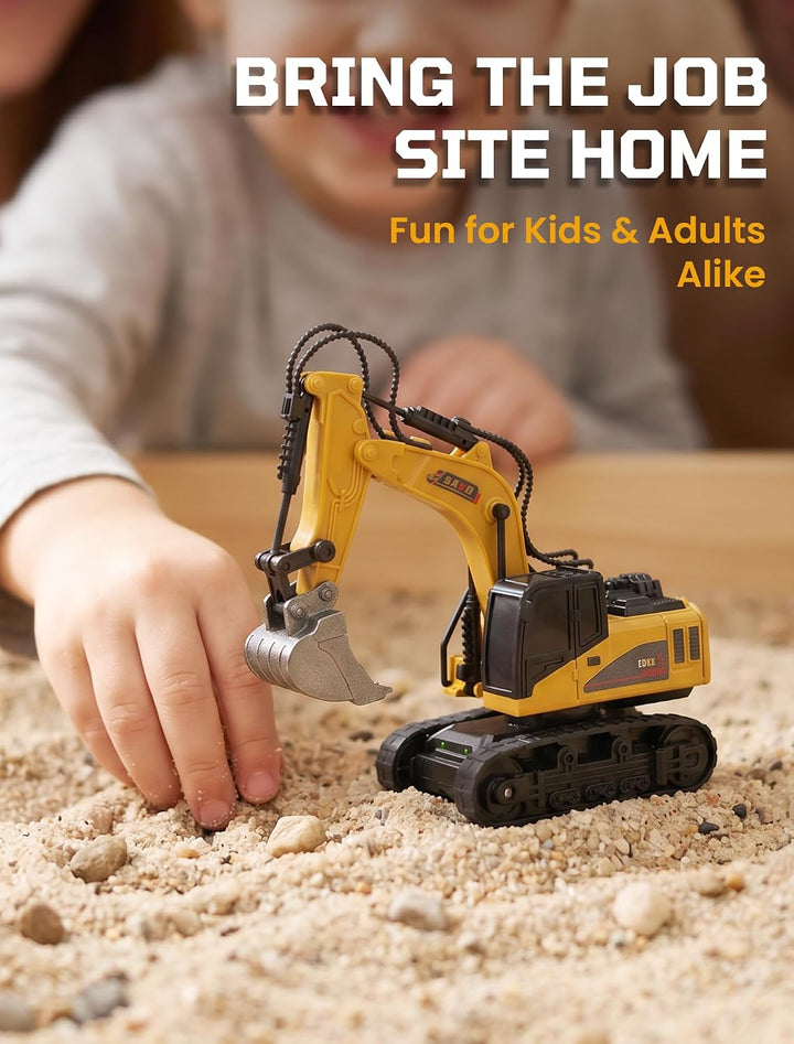 10-Kanal Mini RC Bagger, Ferngesteuerter Bagger für Erwachsene, Metallschaufel aus Legierung, Type-C