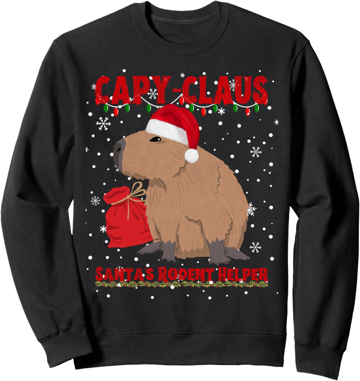 Capybara Weihnachten Lustiger Weihnachtsmann Xmas Capy Claus Sweatshirt