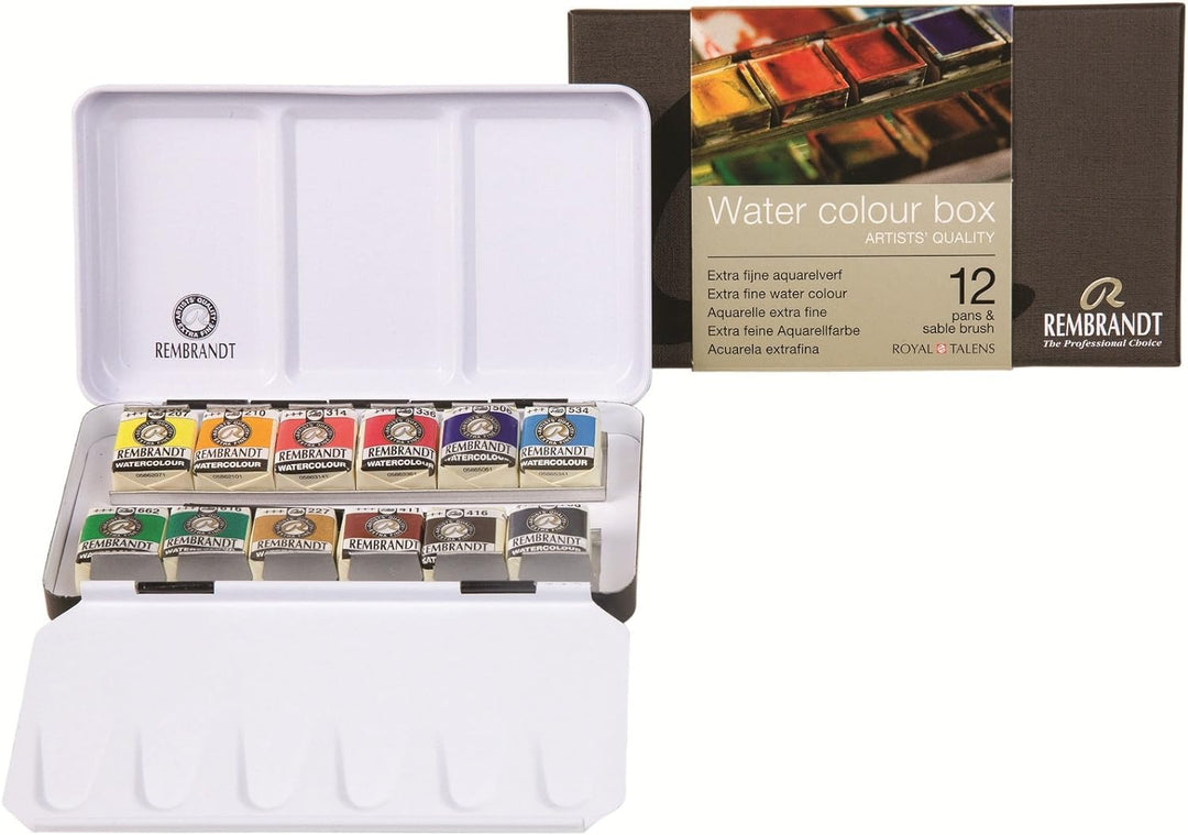 Rembrandt Watercolour Metal Deluxe Set of 12 Half Pans