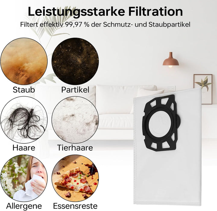 10 Stück Staubbeutel für Staubsauger 10 Stück Wd2 Staubbeutel, 10 Stück Wd2 Staubbeutel