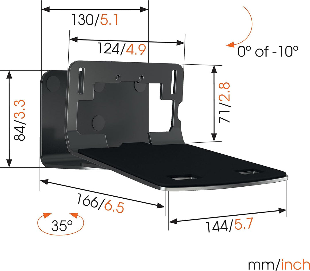 Vogel's SOUND 3205 Universelle Lautsprecher Wandhalterung, Max. 6,5kg, Bis zu 10° neigbar, Schwenkba