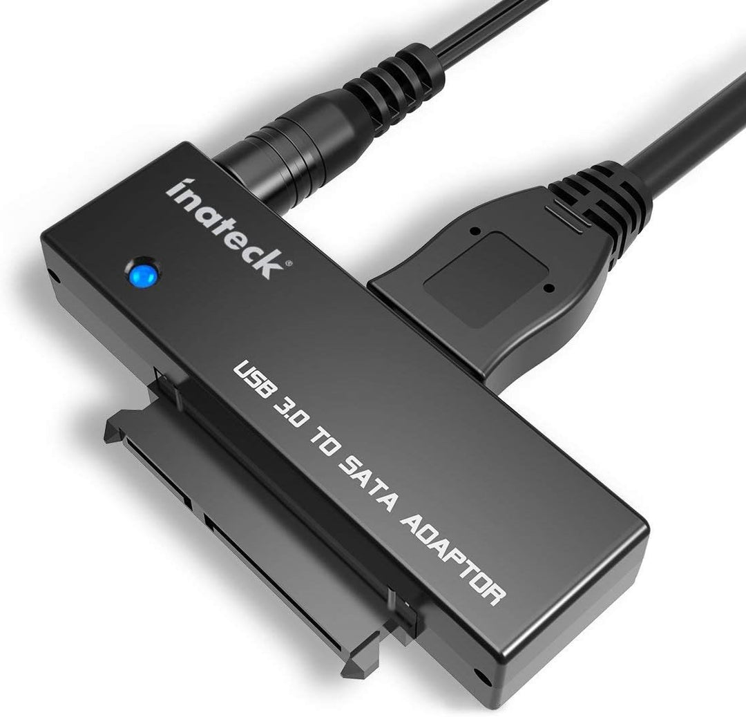 Inateck USB 3.0 zu SATA Konverter Adapter für 2.5/3.5 Zoll Laufwerke HDD SSD mit 12V 2A Netzteil.