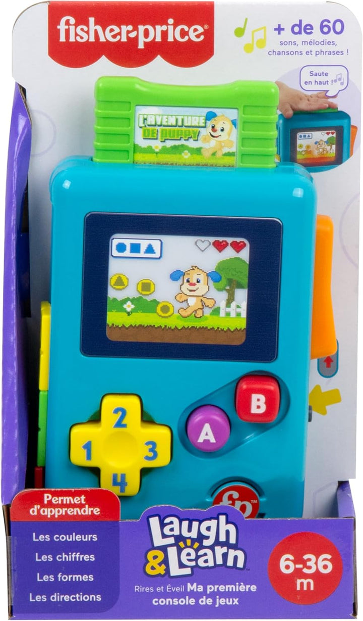 Fisher-Price Lernspielzeug Meine erste Spielkonsole, Lachen und Erwachen mit Musik und Lichtern für