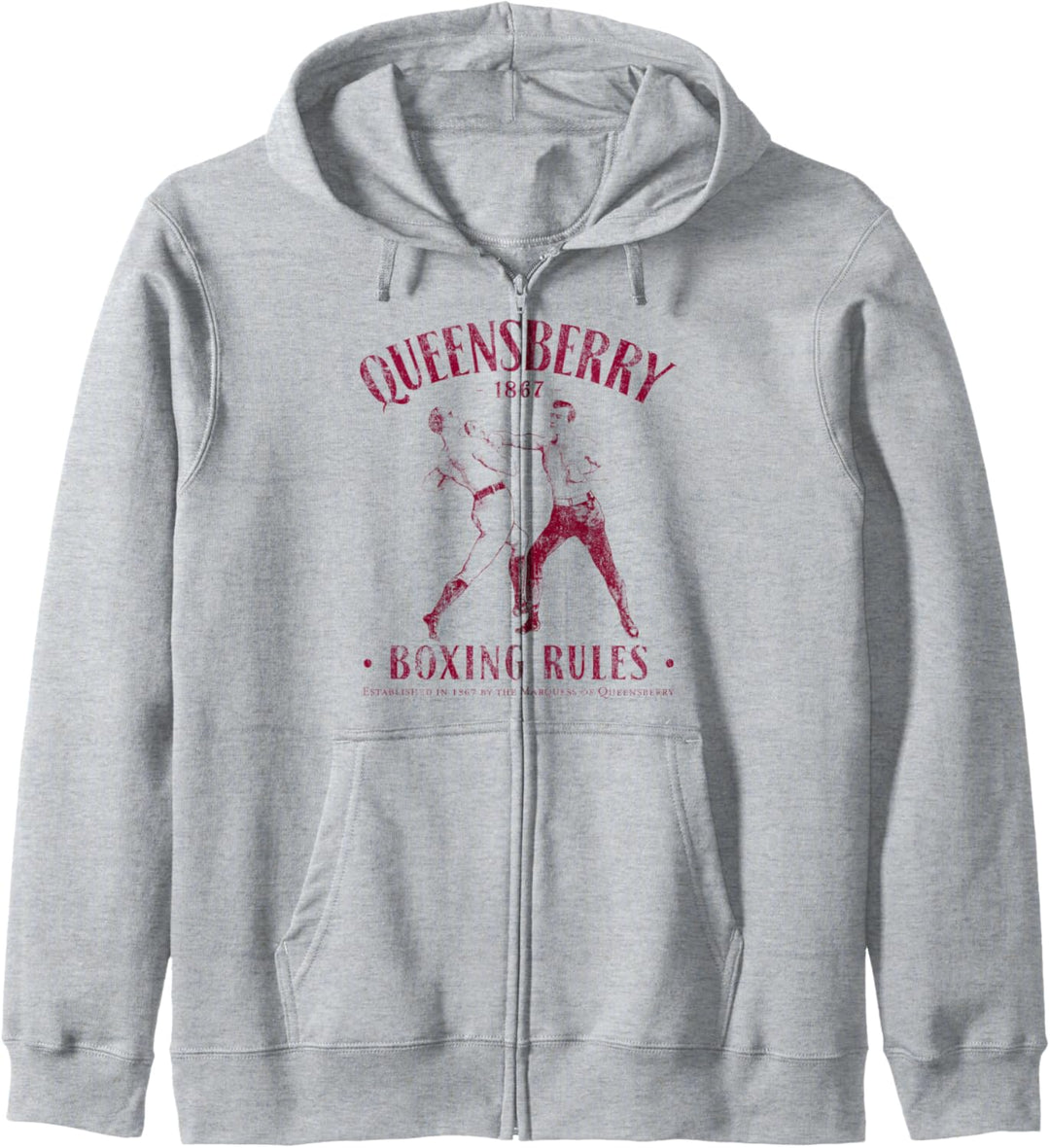 Distressed Vintage Boxing Gift - Queensbury Boxing Rules Kapuzenjacke