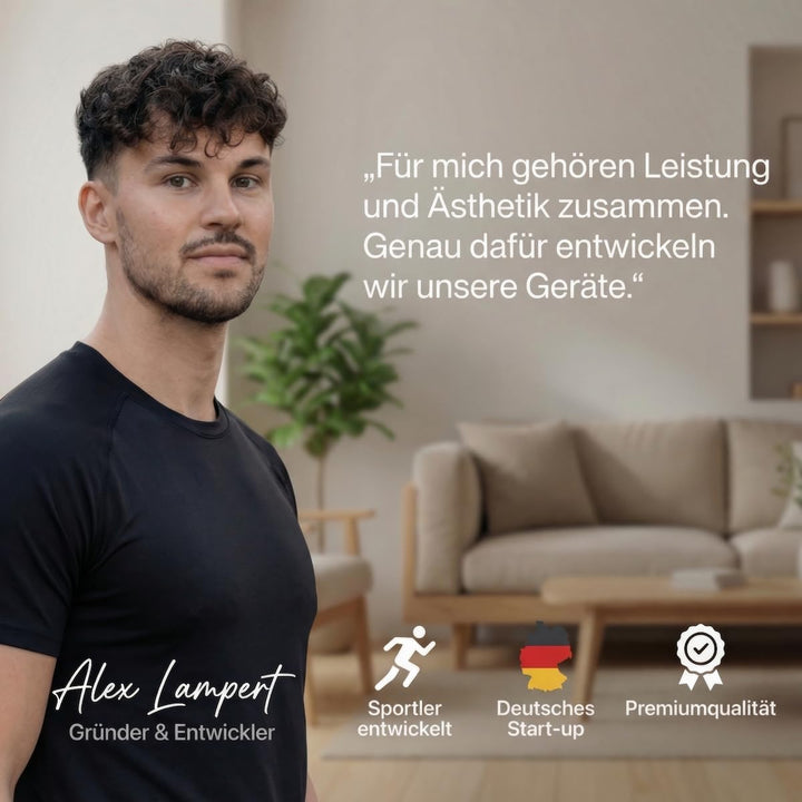 Klimmzugstange Decke - stilvolle Pull Up Bar aus Holz zur festen Deckenmontage - platzsparendes Desi