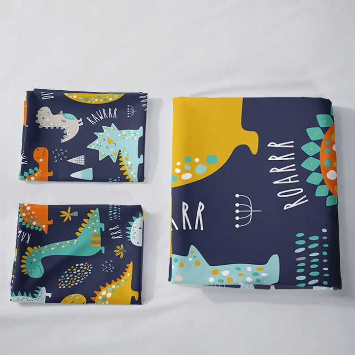 HOSIMA Niedliches Dinosaurier-Bettwäsche-Set für Erwachsene, Jungen und Mädchen, niedlicher Aquarell