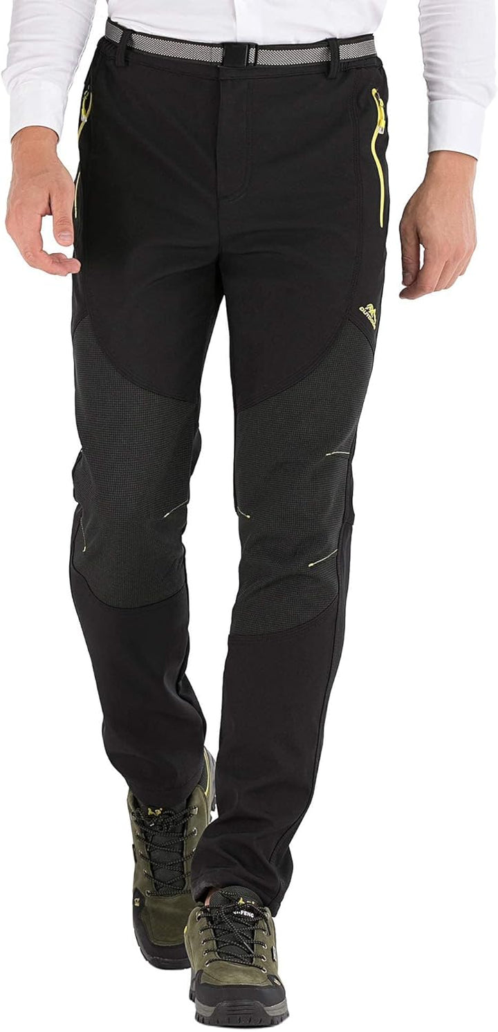 BenBoy Herren Wanderhose Wasserdicht Softshellhose Outdoorhose Winddicht Warm Gefüttert Skihose Snow