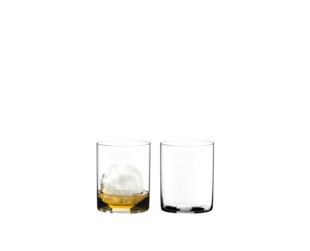 RIEDEL The O Wine Tumbler Whisky H2O, 2er Set, Klares Kristallglas, maschinell gefertigt, Whisky H2O