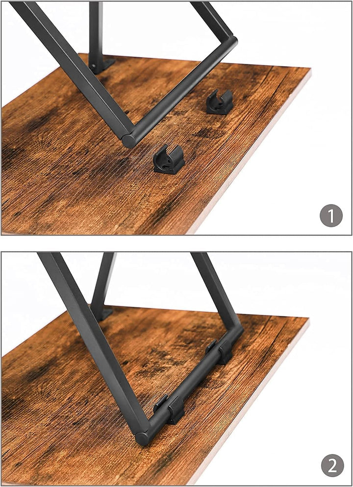 HOOBRO Beistelltisch Klappbar, Kleiner tabletttisch, TV Tray 2er Set, klapptisch Snack Tisch Industr