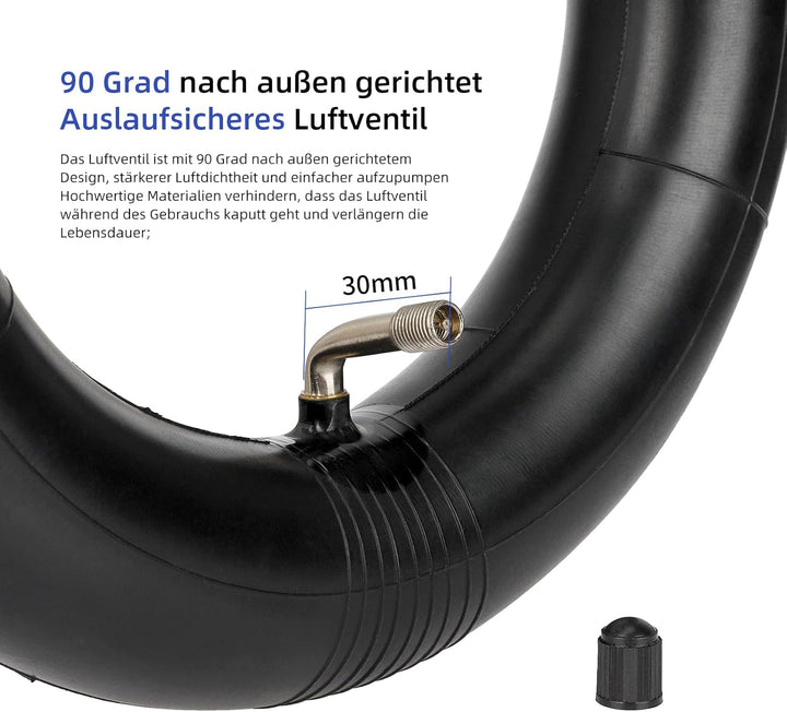 ulip (2 Pack 10x2.5 Ersatz-Innenschläuche mit 90 Grad für Nanrobot D4 Plus D6+ Gotrax Gmax Ultra Man
