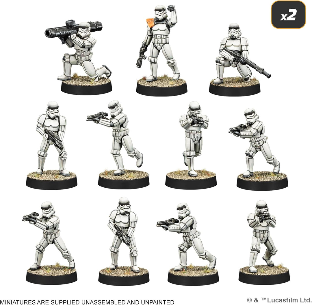 Asmodee, Star Wars: Legion – Galactic Empire Starter Set (Galaktisches Imperium-Starterset), Atomic