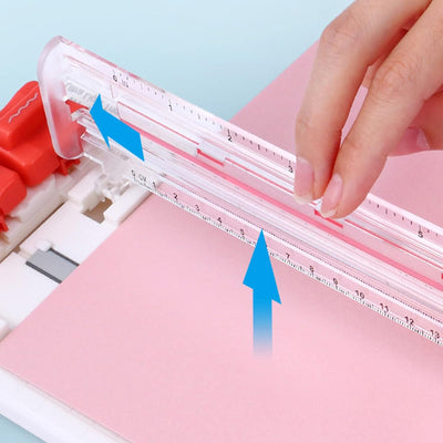 Wosune Papierschneider, 4 in 1 Rolling Rolling Paper Cutter Tragbarer Foto Trimmer für Faltenlinien