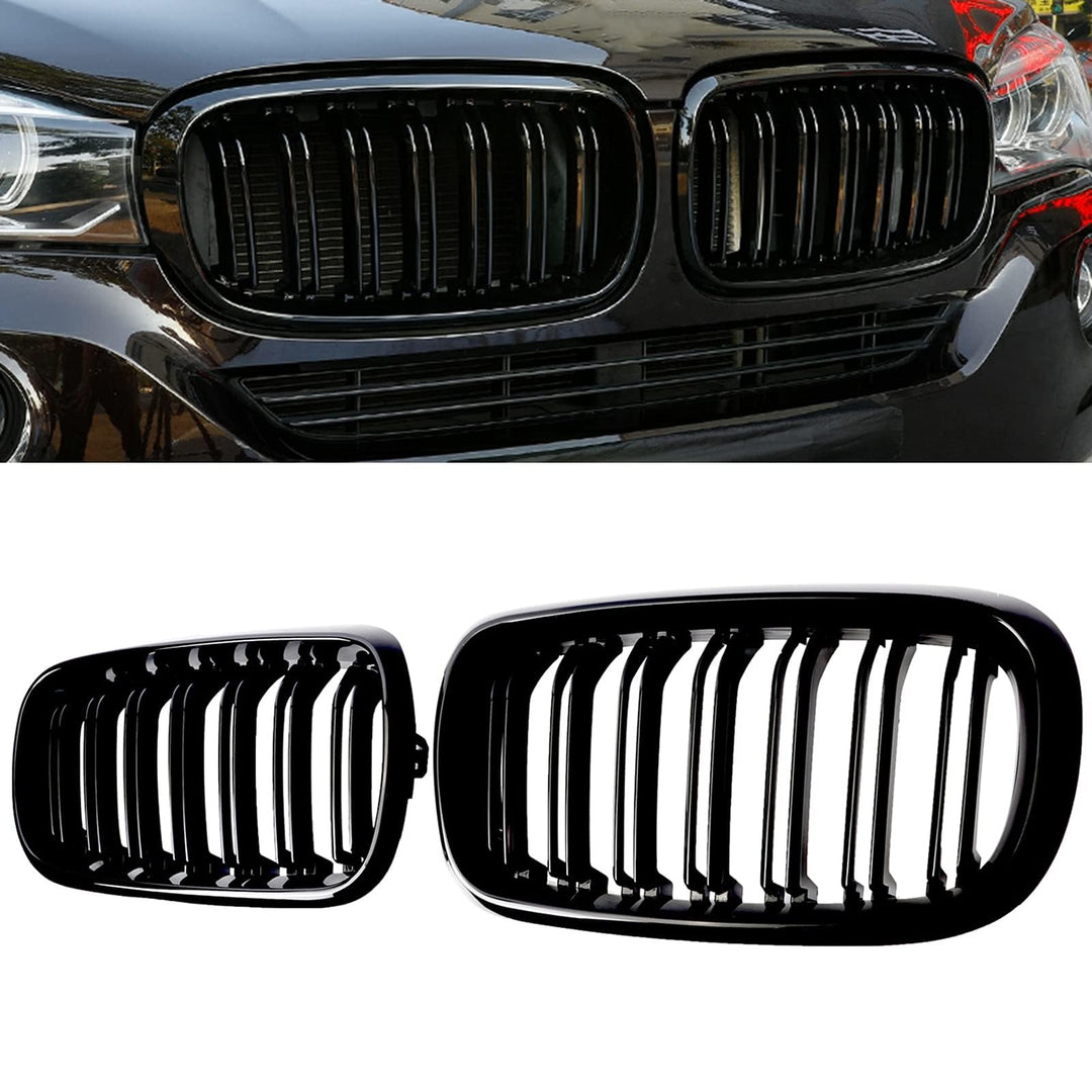 Gangying F15 Schwarze Nieren Kühlergrill für BMW X5 X6 F15 F16 Nieren Doppelsteg Sport Kühlergrill G