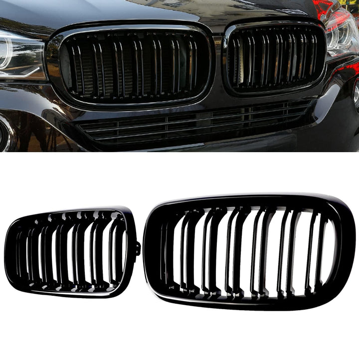 Gangying F15 Schwarze Nieren Kühlergrill für BMW X5 X6 F15 F16 Nieren Doppelsteg Sport Kühlergrill G