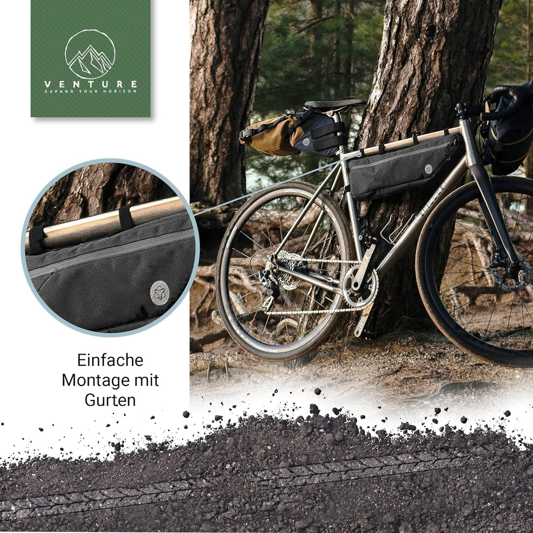 AGU Tube Venture Fahrrad Rahmentasche, Rahmentasche Fahrrad Wasserabweisend, Reflektierend Polyester