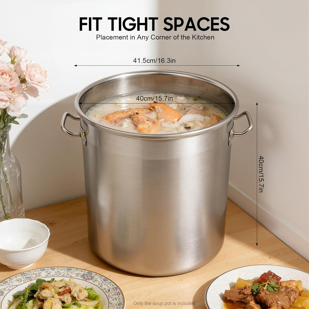 Gastronomie Kochtopf Suppentopf,35L/50L/70L/100L Edelstahl Kochtöpfe,Suppentopf mit Deckel,Grosser T