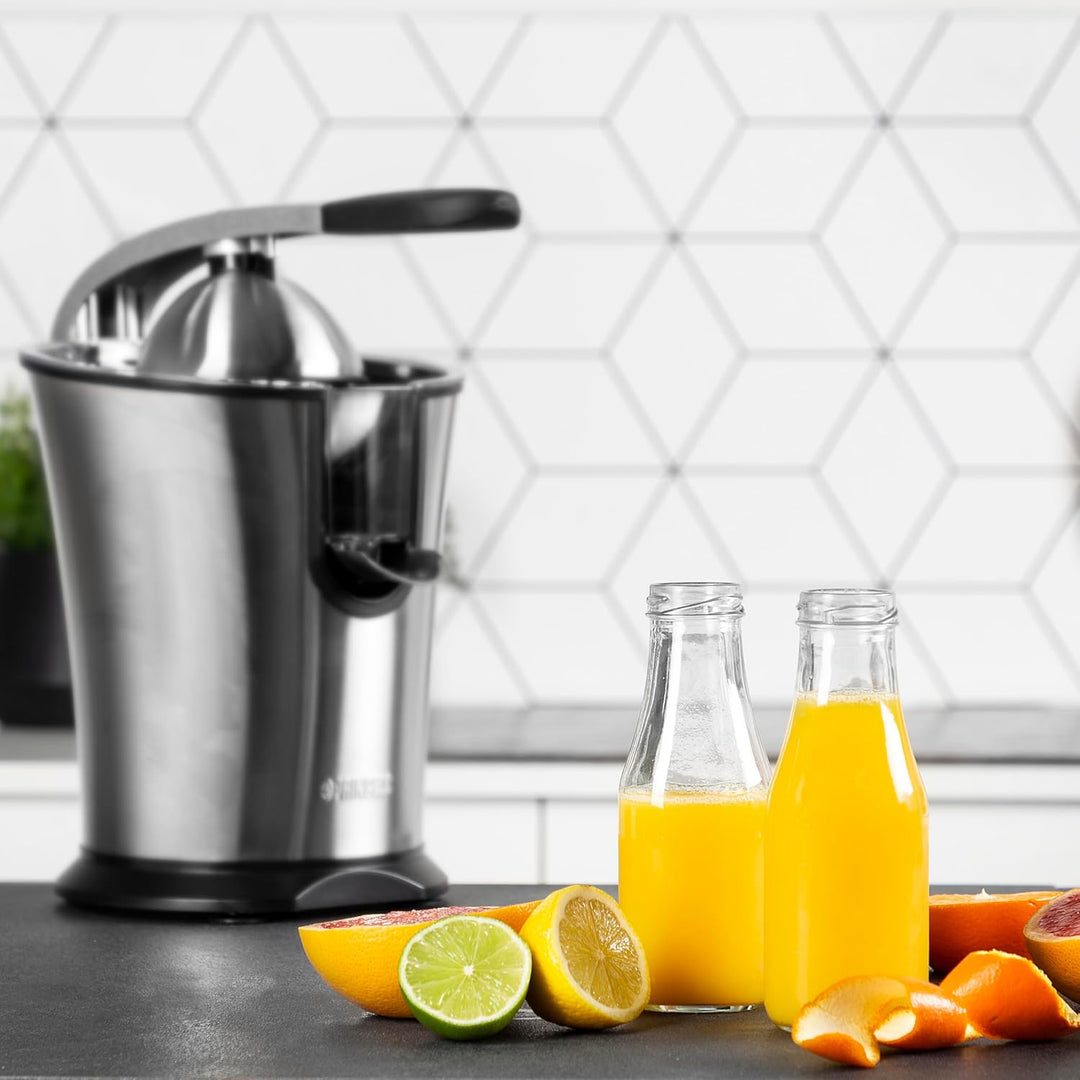 Princess Master Juicer Pro, Edelstahl Presskegel, 300 W Motor, Rostfreier Edelstahl, 201860, Silber