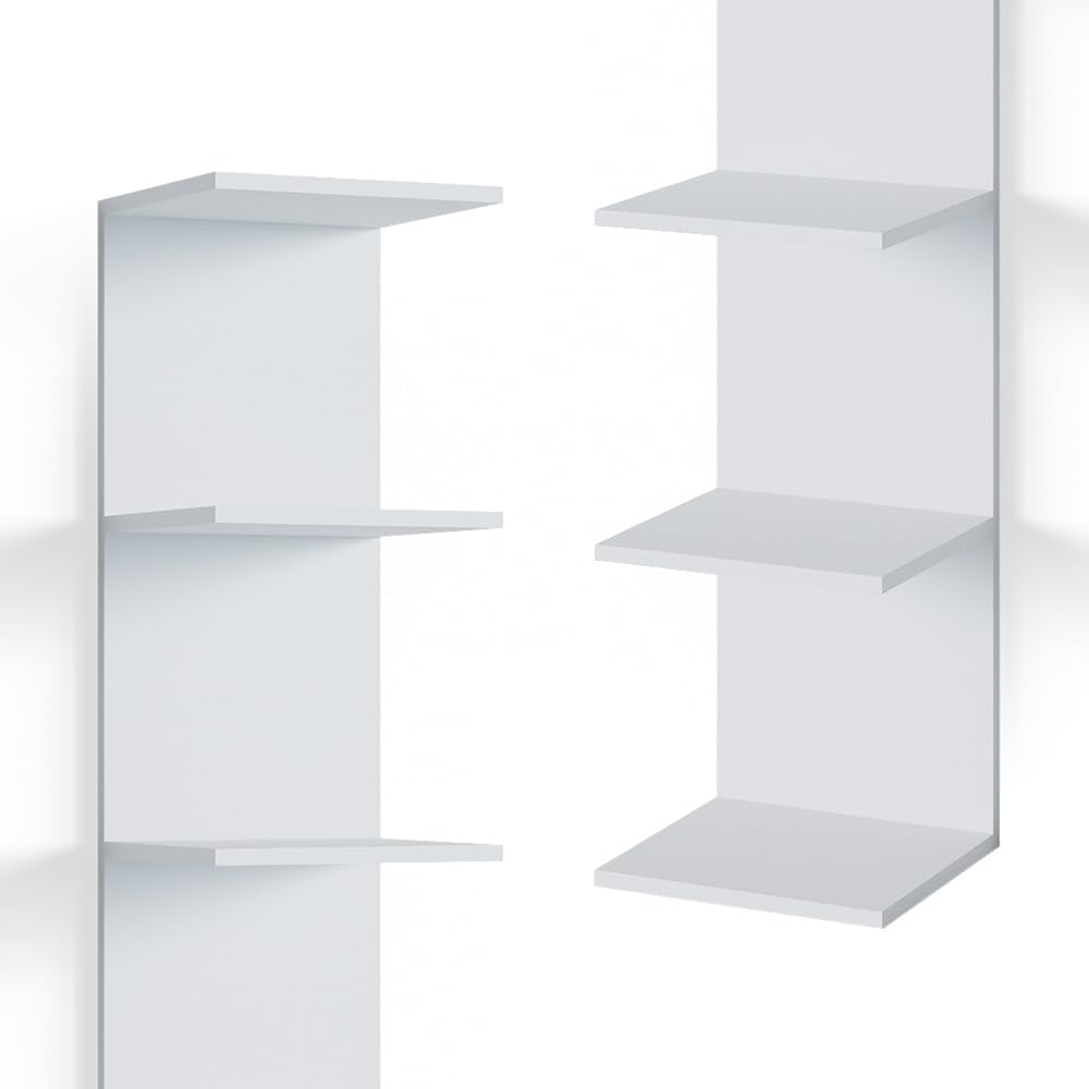 Vicco Wandregal Paolo, Schwarz, 30 x 190 cm 2er Set