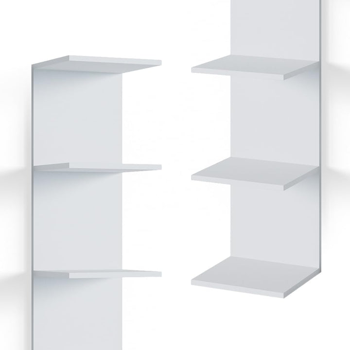 Vicco Wandregal Paolo, Schwarz, 30 x 190 cm 2er Set