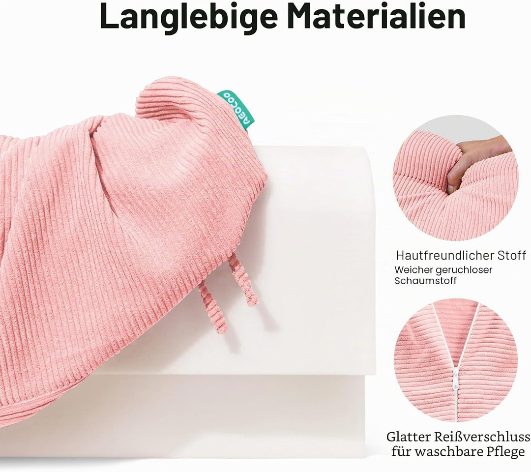 AEOCOO Bettkantenschutz für Kinderbetten 90 cm – weiche Memory-Schaum Bettumrandung, Rausfallschutz