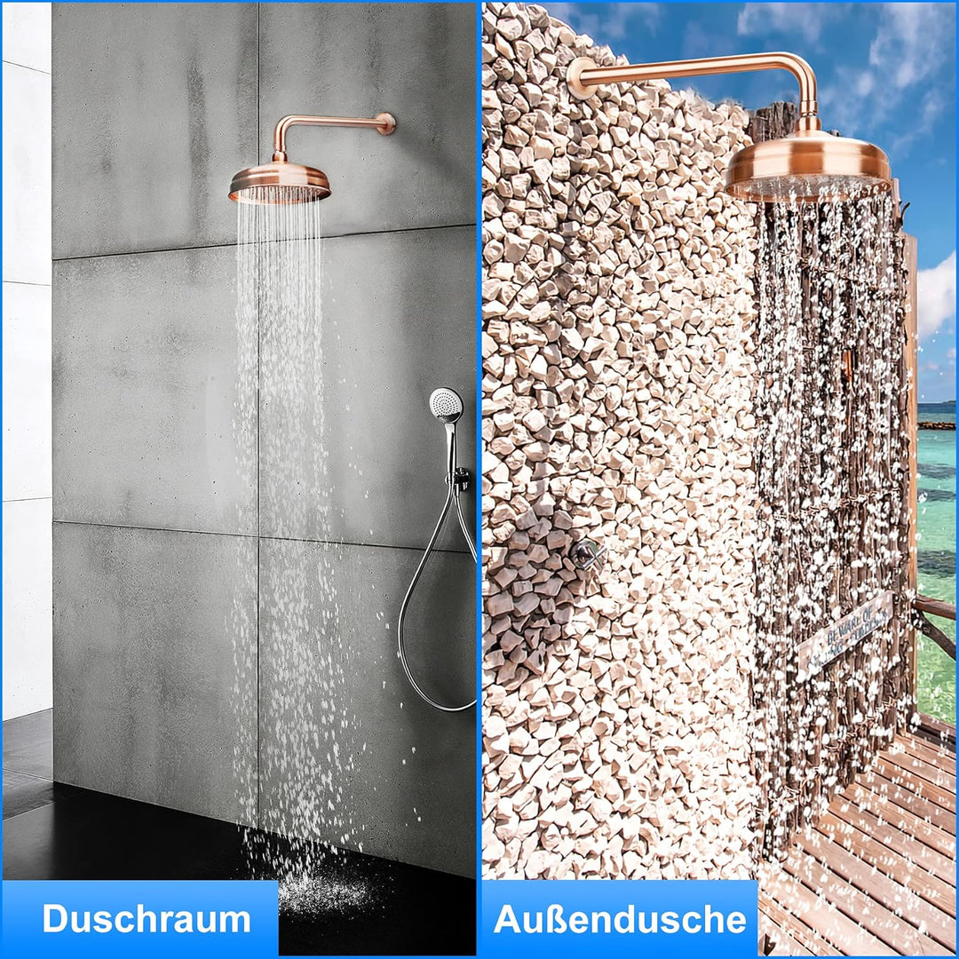 FUYIOCN 400mm Messing Brausearm Duscharm aus Kupfer 1/2 zoll Wandarm fur Duschkopf Regenduschkopf, D