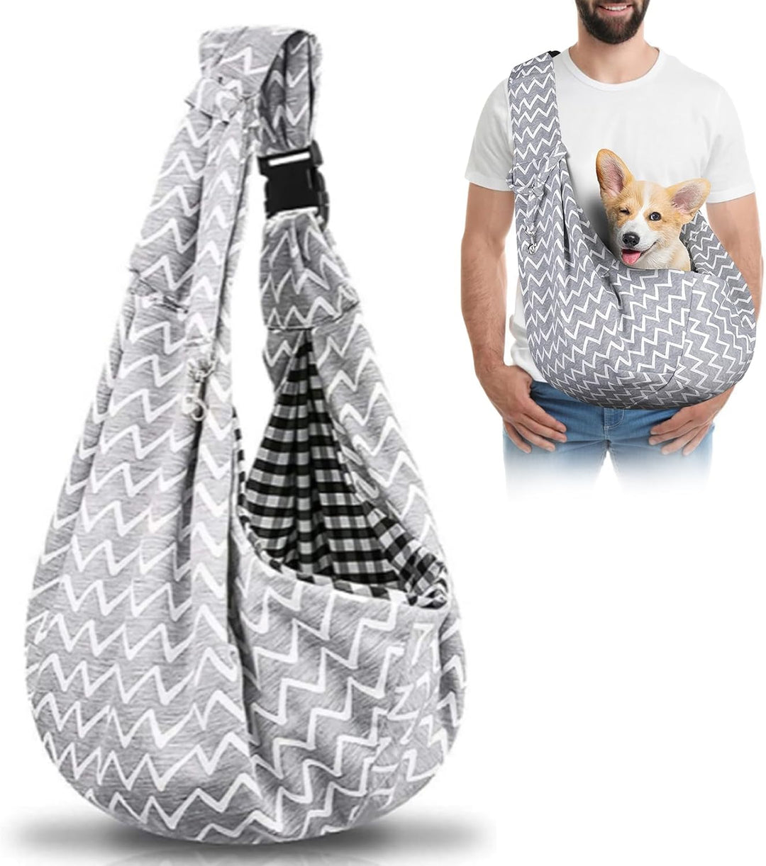 Forhandy Hundetragetasche, Tragbare Wendbarer Tragetasche Hund mit Verstellbare Schultergurt und Fro