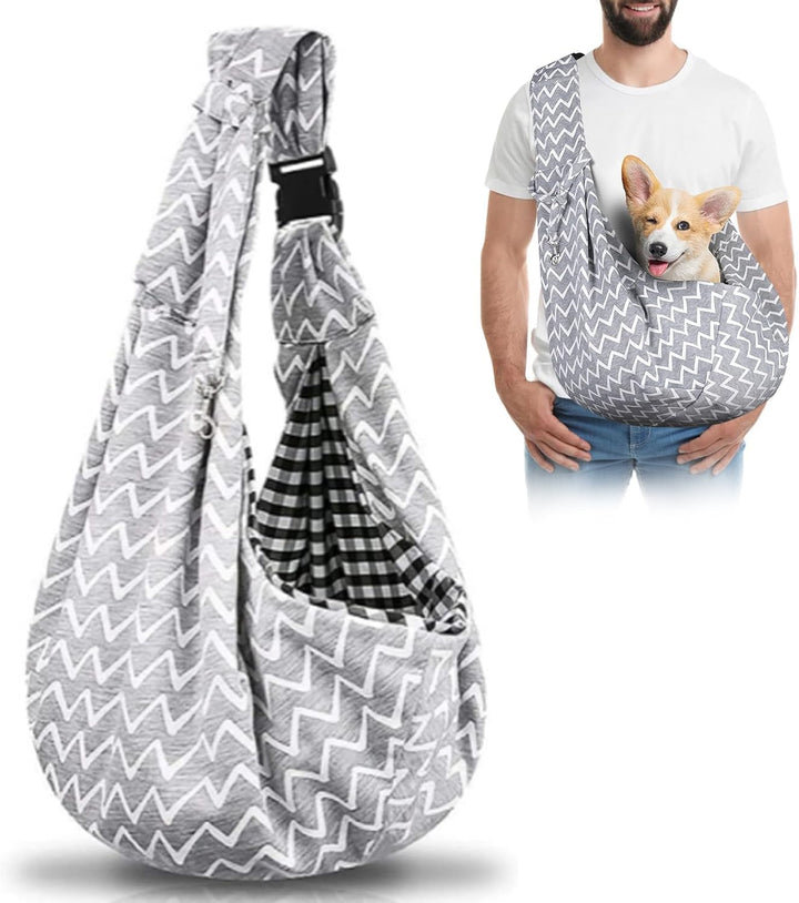 Forhandy Hundetragetasche, Tragbare Wendbarer Tragetasche Hund mit Verstellbare Schultergurt und Fro