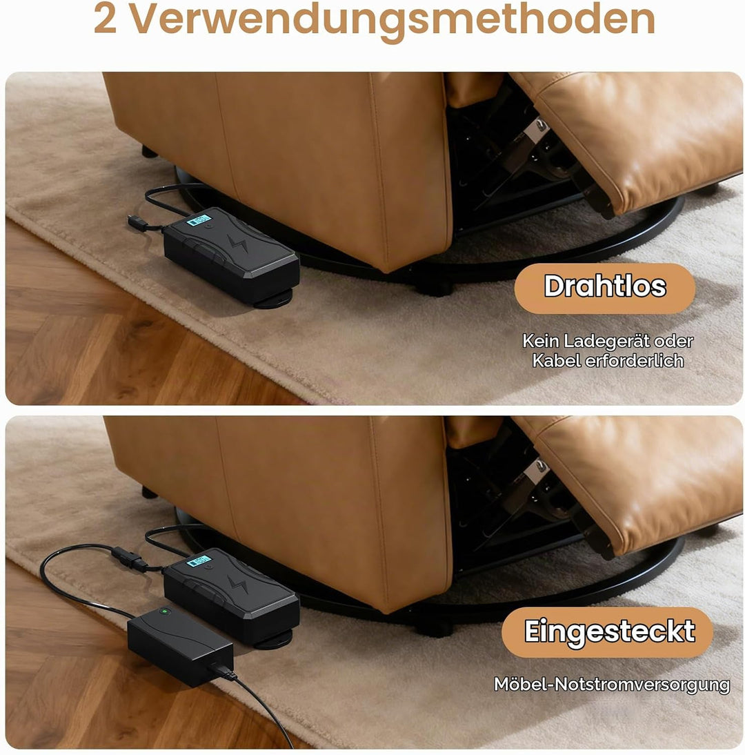 Battery Pack for Reclining Furniture 2500mAh Universal Wireless Recliner Battery Pack Charger for El