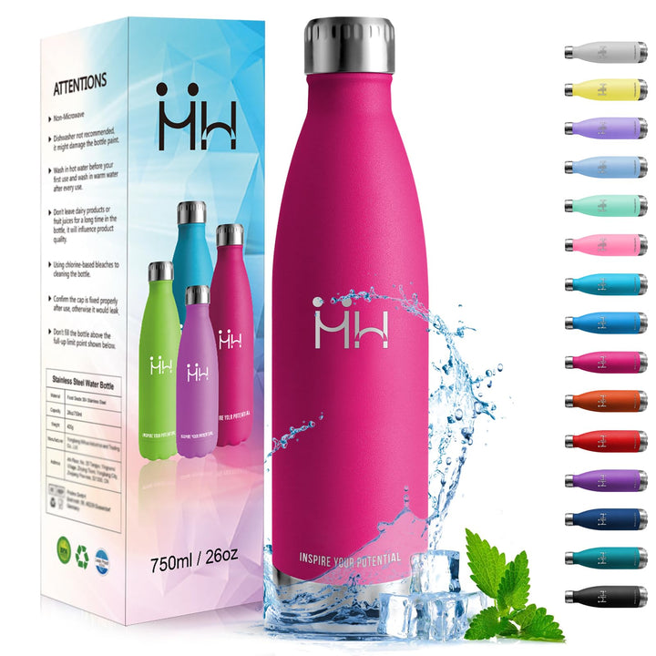 HoneyHolly Trinkflasche Edelstahl - 750ml - Thermosflasche, BPA-Frei, Trinkflasche Sport - Auslaufsi