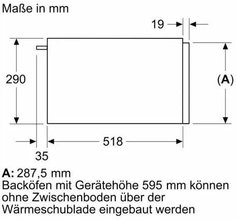 Siemens BI710D1B1 iQ700, Smarte Wärmeschublade, 60 x 29 cm, Schwarz, Niedrigtemperaturgaren, Teller