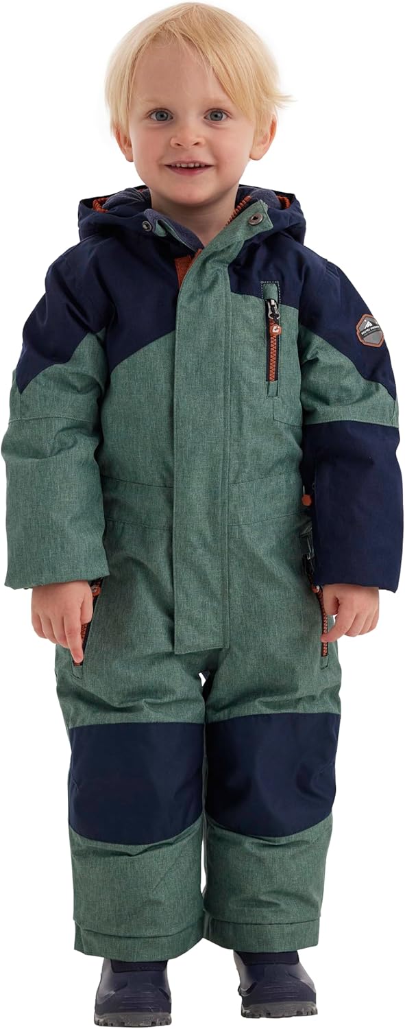 Killtec Kesley Mini Skioverall/Schneeanzug mit Kapuze und Schneefang, waldgrün, 122/128