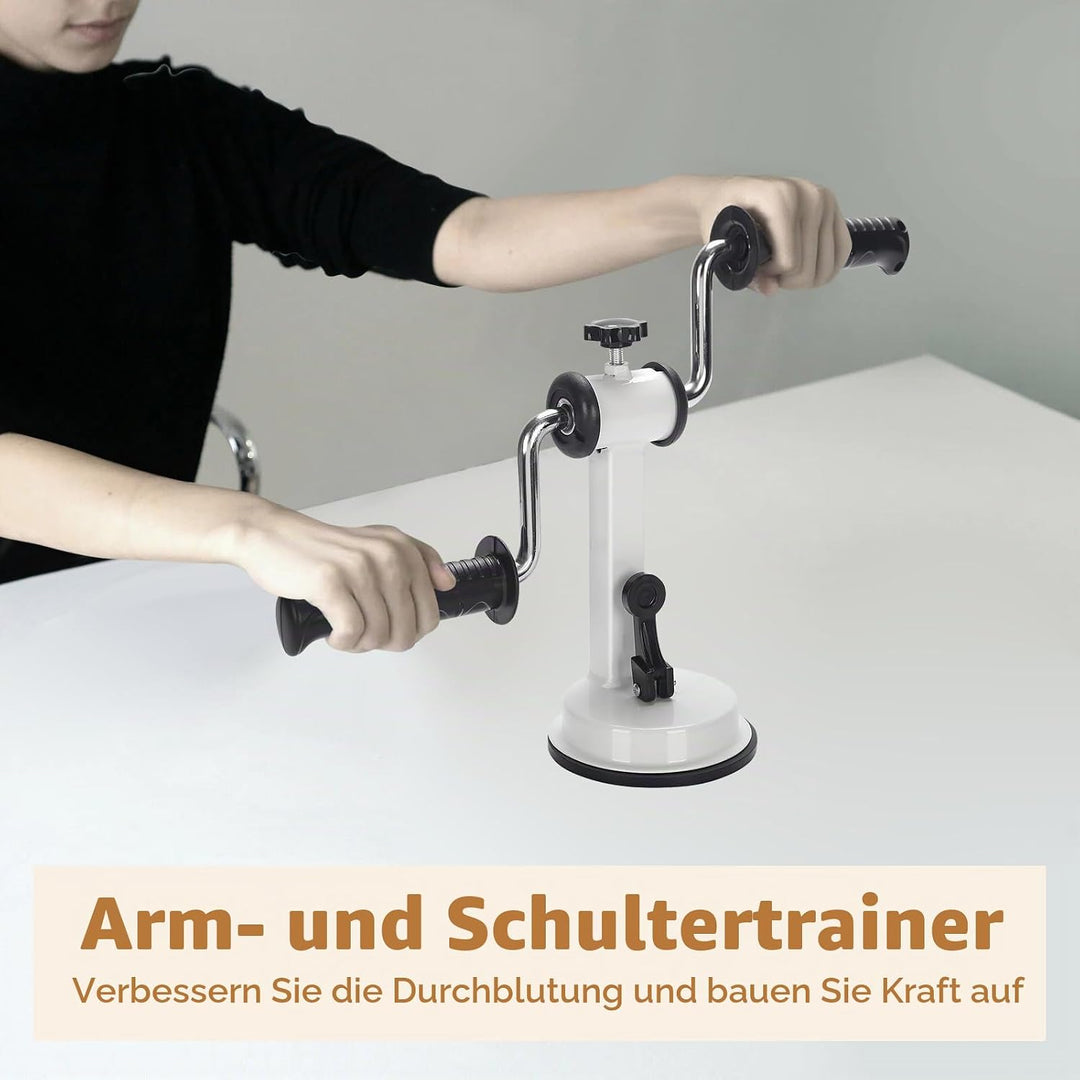 Armtrainer für Physiotherapie, Mini Heimtrainer, Armdrücken Trainer Exerciser, Tragbare Armrotations