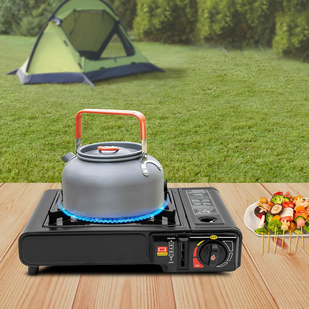 Tragbarer Elektrogrill | 2500W Outdoor Grill mit Butan-Gas-Kartusche | Leichter Holzkohlegrill für C