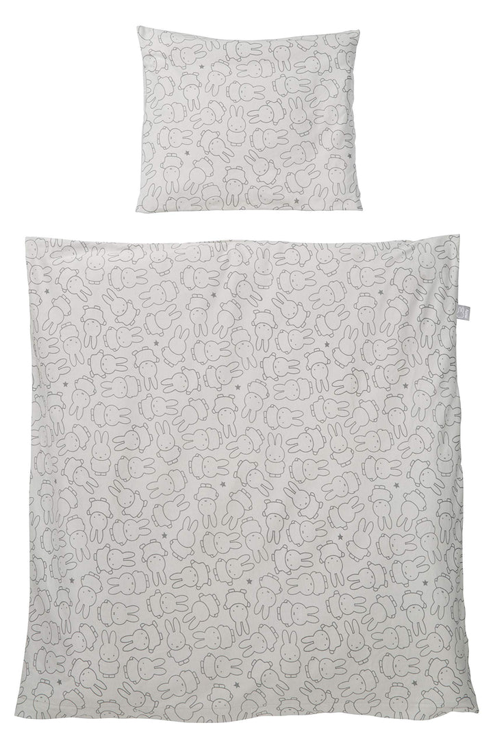 roba Babybettwäsche Miffy® 80 x 80 cm - Bettwäsche Set für Babybett &amp; Beistellbett - Hasen Motiv - B