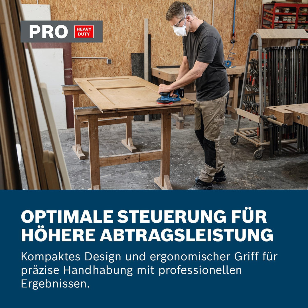 Bosch Professional 12V Akku-Exzenterschleifer GEX 12V-150-3 (inkl. Schleifteller, Schleifblatt, Schu