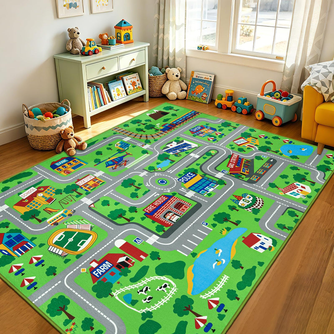 Capslpad Klassenzimmer Teppich 200x300cm Kinder Teppich für Grundschule Kinder Spielteppich für Klei