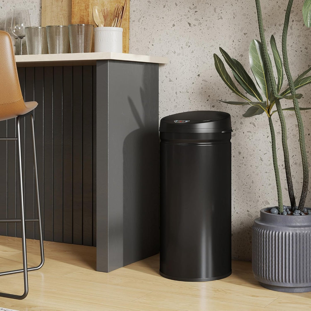 HOMCOM Mülleimer mit Sensor 42L Edelstahl Automatischer Leiser Mülleimer mit Soft-Close-Deckel, Bewe