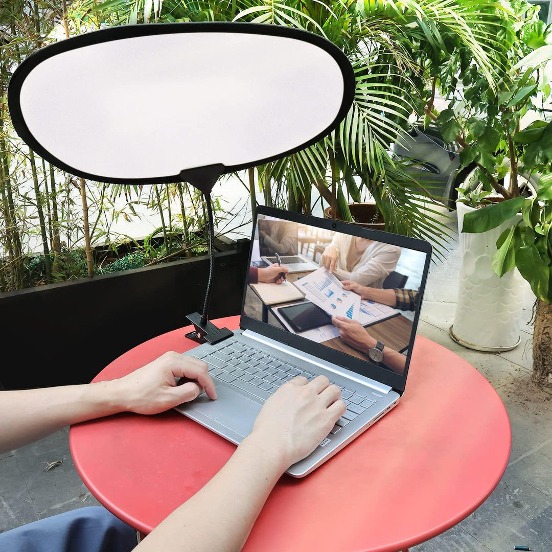 TOYMIS Laptop Sonnenschutz mit Clip, 45x30cm Flexibel & Faltbar Sonnenblende für Laptop Hitzeschild